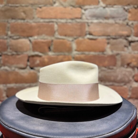 Nick Fouquet Beaver-Felt Fedora — Ivory/Cream (Classic Dress) - Picture 3 of 15